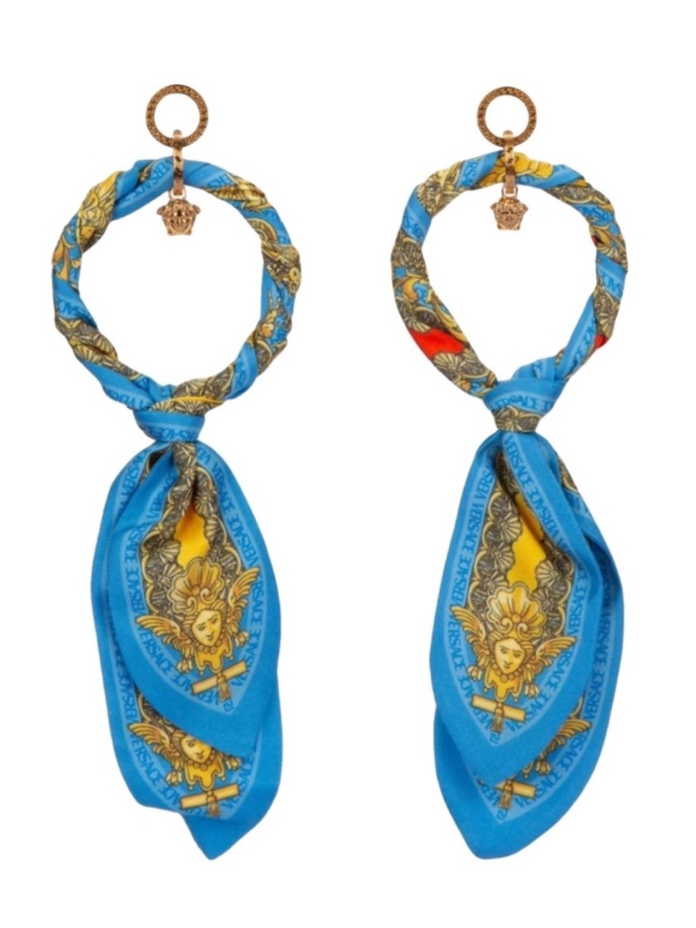 VERSACE Medusa scarf hoop earrings